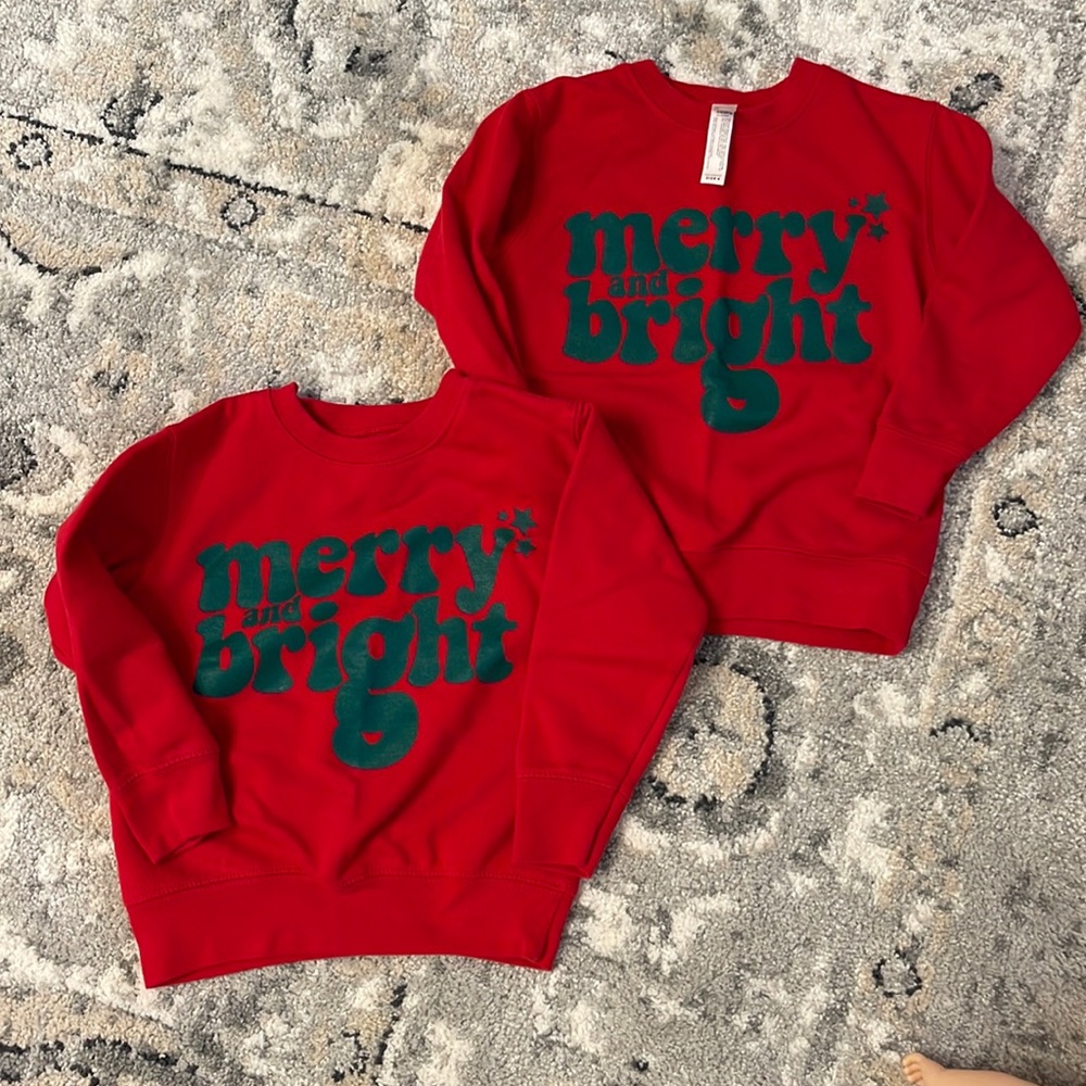 Merry & Bright toddler sweatshirts
